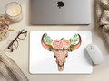 Cattle Floral Skull Mousepad