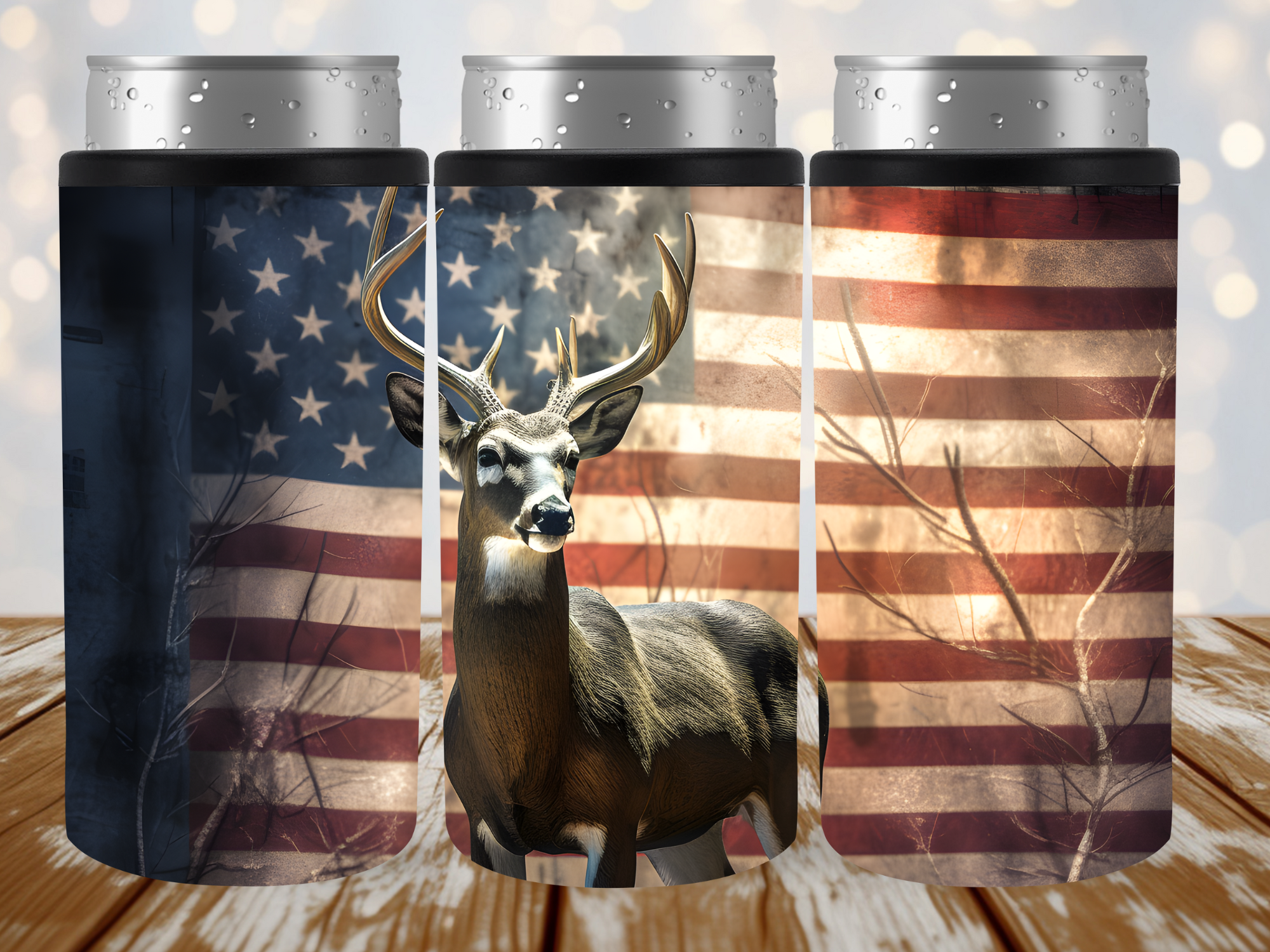 American Buck Slim Can Cooler