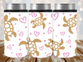 Sea Turtle Love Slim Can Cooler