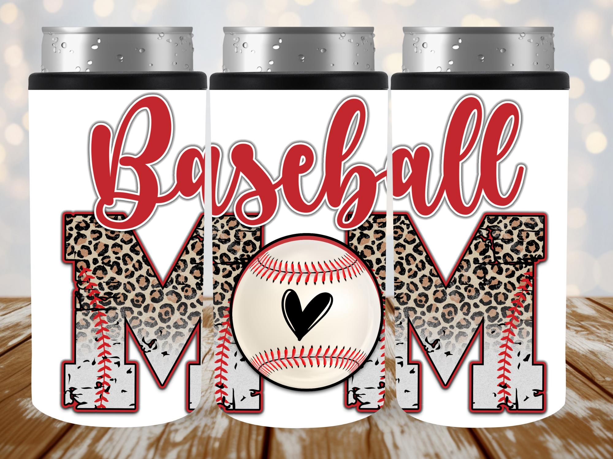 Baseball Mom Slim Can Cooler