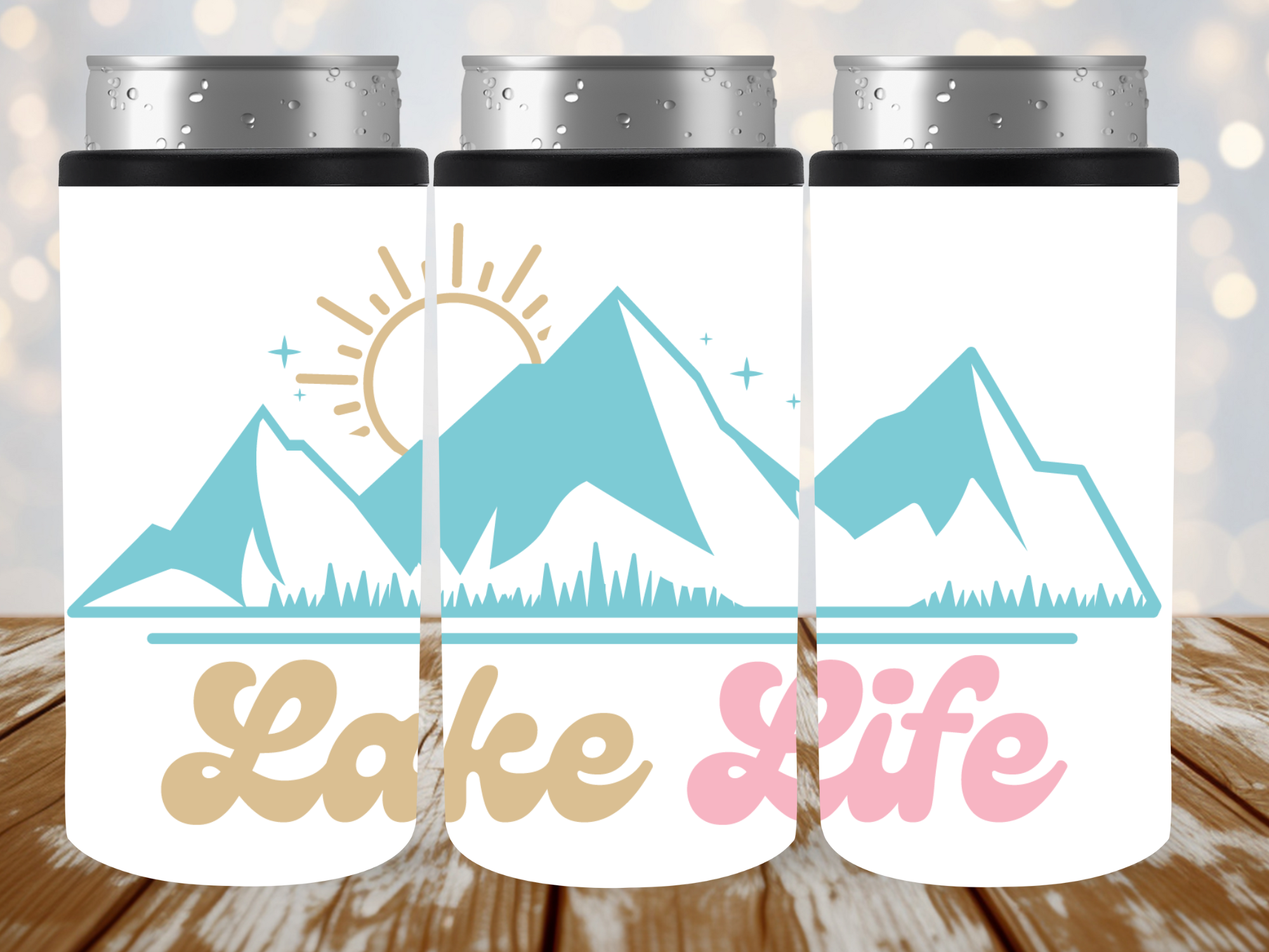 Lake Life Slim Can Cooler